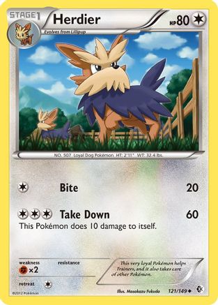 Herdier - Reverse Holofoil Boundaries Crossed - Uncommon