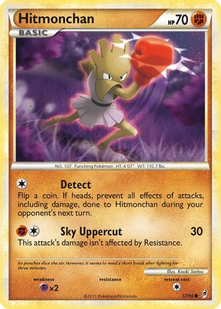 Hitmonchan 057 - Reverse Holofoil Call of Legends - Common
