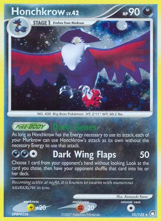 Honchkrow - Reverse Holofoil Mysterious Treasures - Holo Rare