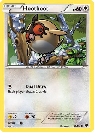 Hoothoot - Reverse Holofoil Plasma Freeze - Common