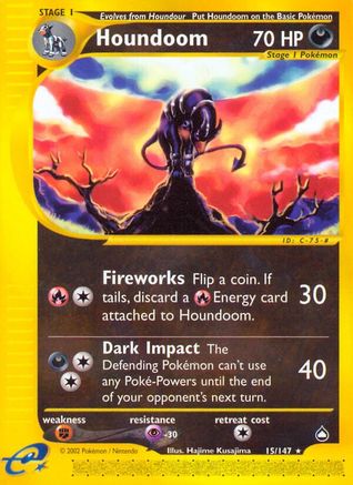 Houndoom (15) - Reverse Holofoil Aquapolis - Rare