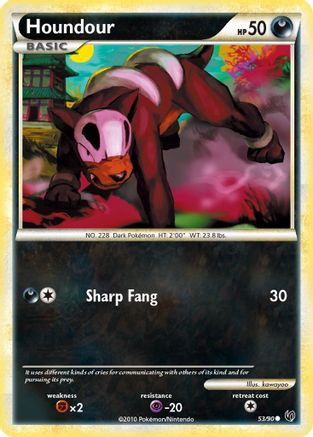 Houndour (53) (53) 053/90 - Reverse Holofoil Undaunted - Common