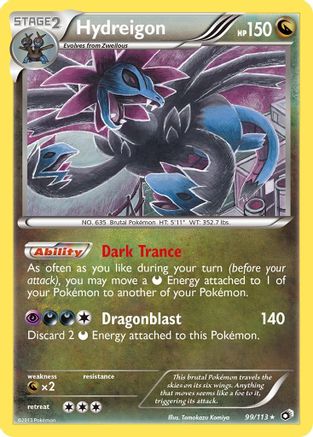 Hydreigon 099 - Holofoil Legendary Treasures - Holo Rare
