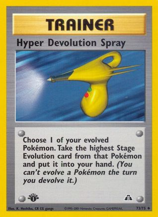 Hyper Devolution Spray 073 - 1st Edition Neo Discovery - Uncommon