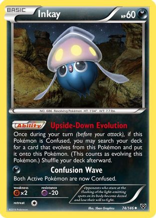 Inkay (74)/146 - Reverse Holofoil XY Base Set - Uncommon