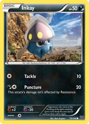 Inkay (75) - Reverse Holofoil XY Base Set - Common