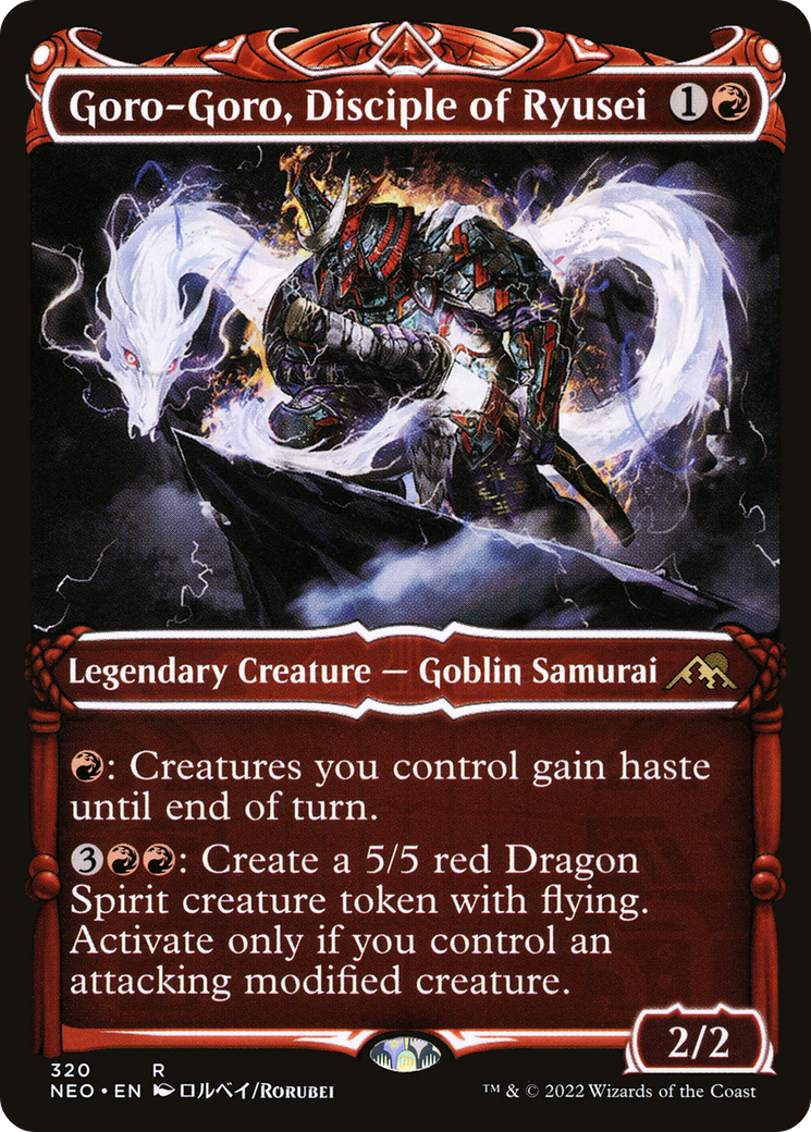Goro-Goro, Disciple of Ryusei (Showcase) (NEO-320) - Kamigawa: Neon Dynasty: (Showcase) Foil