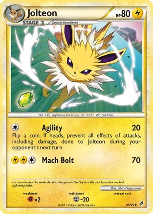 Jolteon 045 - Reverse Holofoil Call of Legends - Uncommon