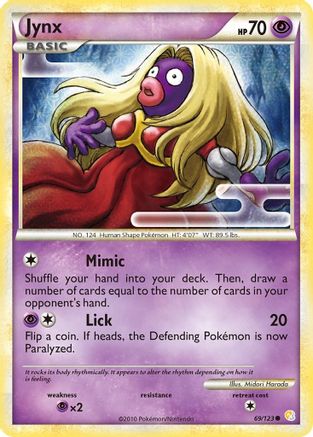 Jynx 069 - Reverse Holofoil HeartGold SoulSilver - Common