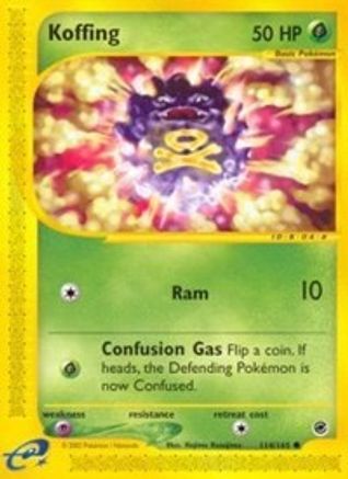 Koffing 114 - Reverse Holofoil Expedition - Common