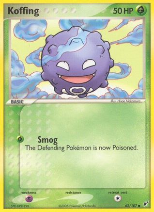 Koffing 062 - Reverse Holofoil Deoxys - Common