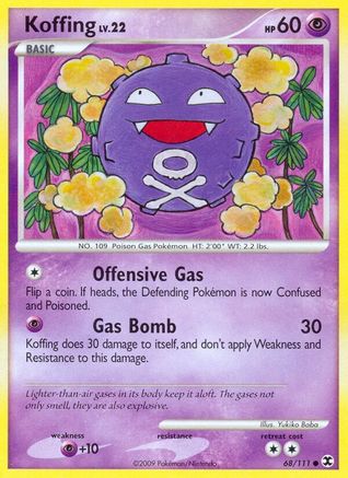 Koffing 068 - Reverse Holofoil Rising Rivals - Common
