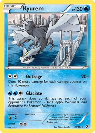 Kyurem 043 - Reverse Holofoil Legendary Treasures - Holo Rare