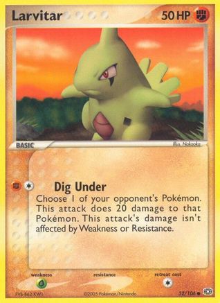 Larvitar - Reverse Holofoil Emerald - Common