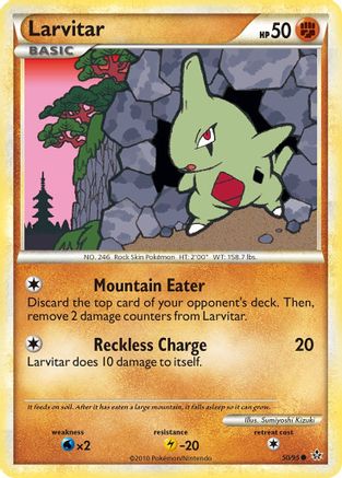 Larvitar (50) (50) 050 - Reverse Holofoil Unleashed - Common