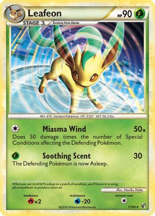 Leafeon - Reverse Holofoil Undaunted - Rare