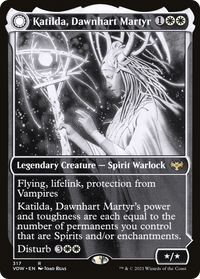 Katilda, Dawnhart Martyr (Showcase) (VOW-317) - Innistrad: Crimson Vow: (Showcase, Double Faced Transform) Foil