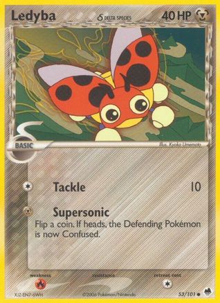 Ledyba (Delta Species) 053 - Reverse Holofoil Dragon Frontiers - Common