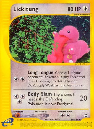 Lickitung - Reverse Holofoil Aquapolis - Common