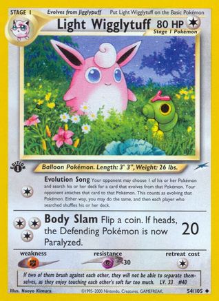 Light Wigglytuff 054 - 1st Edition Neo Destiny - Uncommon