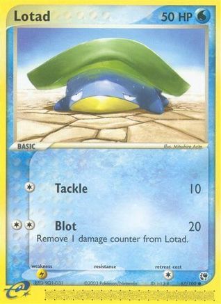 Lotad - 67/100/100 - Reverse Holofoil Sandstorm - Common