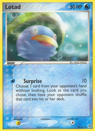 Lotad - 035/107/107 - Reverse Holofoil Deoxys - Uncommon