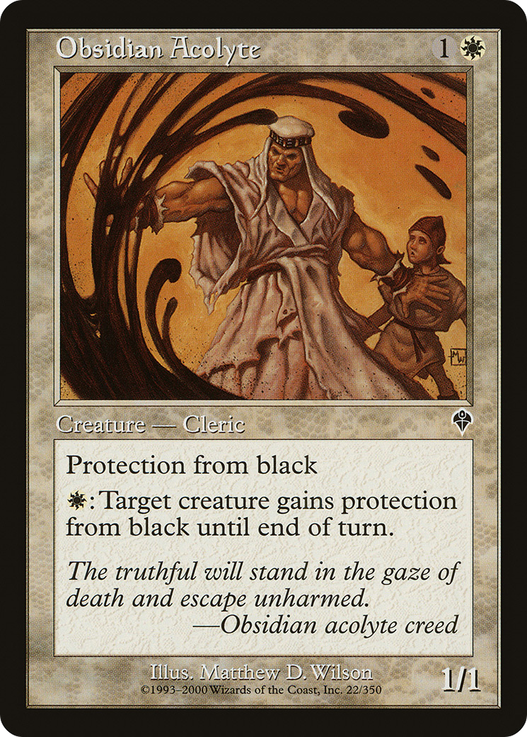 Obsidian Acolyte (INV-022) - Invasion Foil