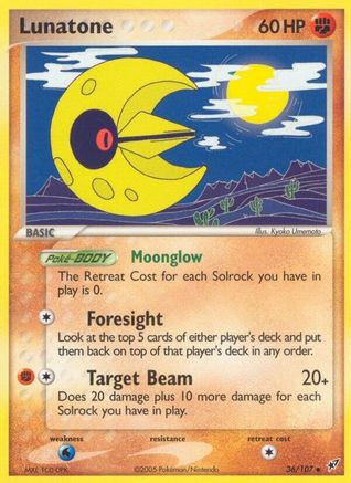 Lunatone - Reverse Holofoil Deoxys - Uncommon