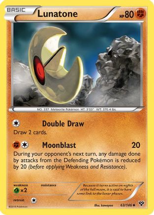 Lunatone XY Base Set - Uncommon