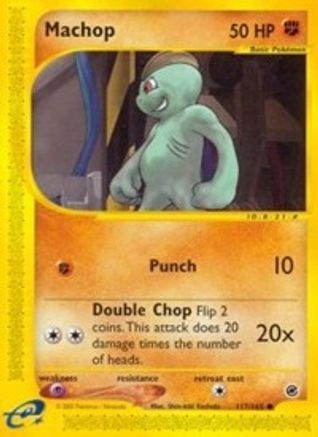Machop 117 - Reverse Holofoil Expedition - Common
