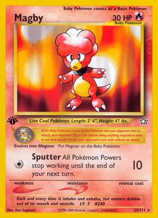 Magby 023 - 1st Edition Neo Genesis - Rare