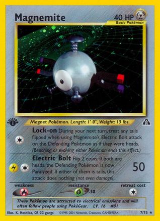 Magnemite (7)/75 - 1st Edition Holofoil Neo Discovery - Holo Rare