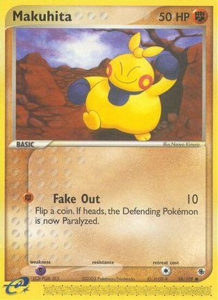 Makuhita - 58/109/109 - Reverse Holofoil Ruby and Sapphire - Common