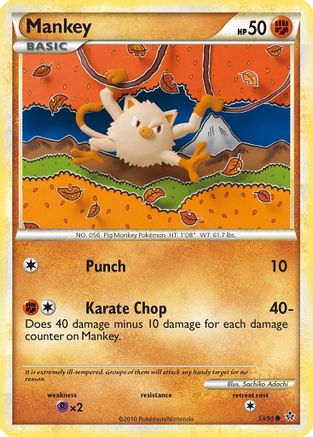 Mankey 053 - Reverse Holofoil Unleashed - Common