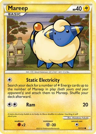 Mareep 073 - Reverse Holofoil HeartGold SoulSilver - Common