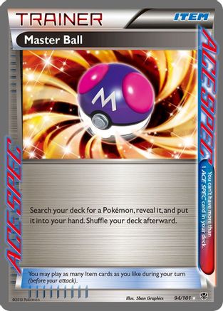 Master Ball - Holofoil Plasma Blast - Rare Ace