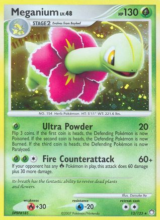Meganium/123 - Reverse Holofoil Mysterious Treasures - Holo Rare