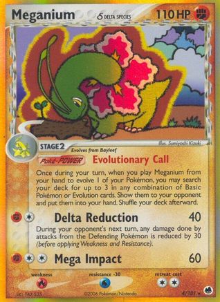 Meganium (Delta Species) - Holofoil Dragon Frontiers - Holo Rare
