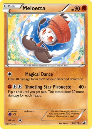 Meloetta (86) (86) 086 - Reverse Holofoil Legendary Treasures - Rare