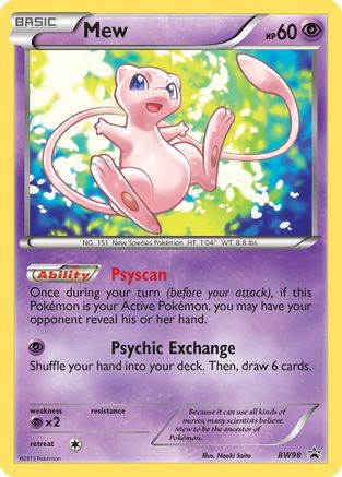 Mew - BW98 - Holofoil Black and White Promos - Promo