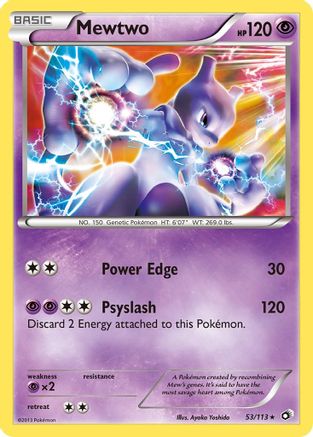 Mewtwo 053/113 - Reverse Holofoil Legendary Treasures - Holo Rare