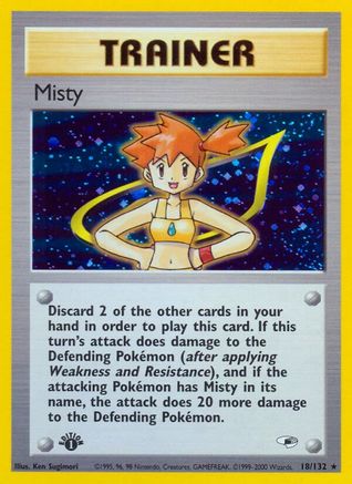 Misty (18) (18) 018 - 1st Edition Holofoil Gym Heroes - Holo Rare