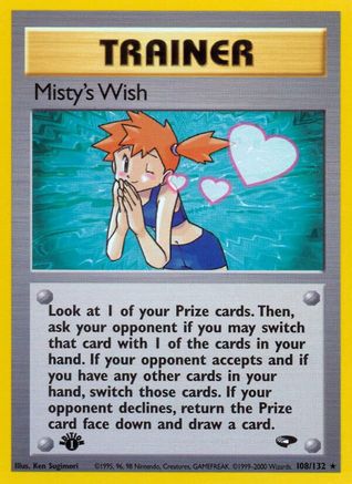 Misty's Wish 108 - 1st Edition Gym Challenge - Rare