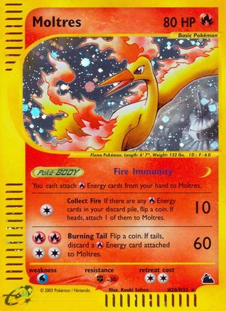 Moltres (H20) - Holofoil Skyridge - Holo Rare