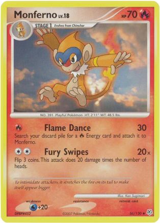 Monferno 056/130 Diamond and Pearl - Uncommon