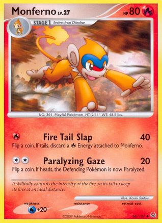 Monferno - Reverse Holofoil Platinum - Uncommon