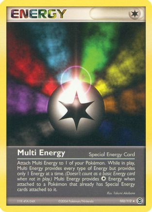 Multi Energy - Reverse Holofoil FireRed & LeafGreen - Rare