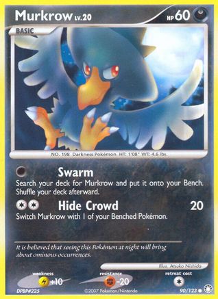 Murkrow 090 - Reverse Holofoil Mysterious Treasures - Common