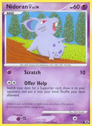 Nidoran F - Reverse Holofoil Rising Rivals - Common