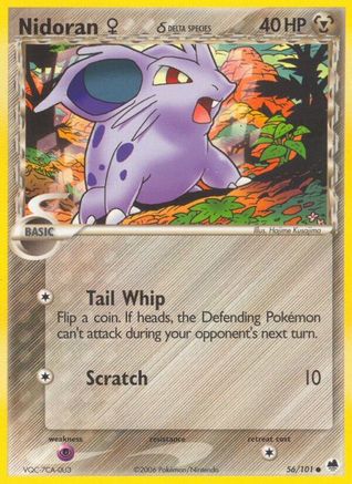 Nidoran F (Delta Species) 056 - Reverse Holofoil Dragon Frontiers - Common